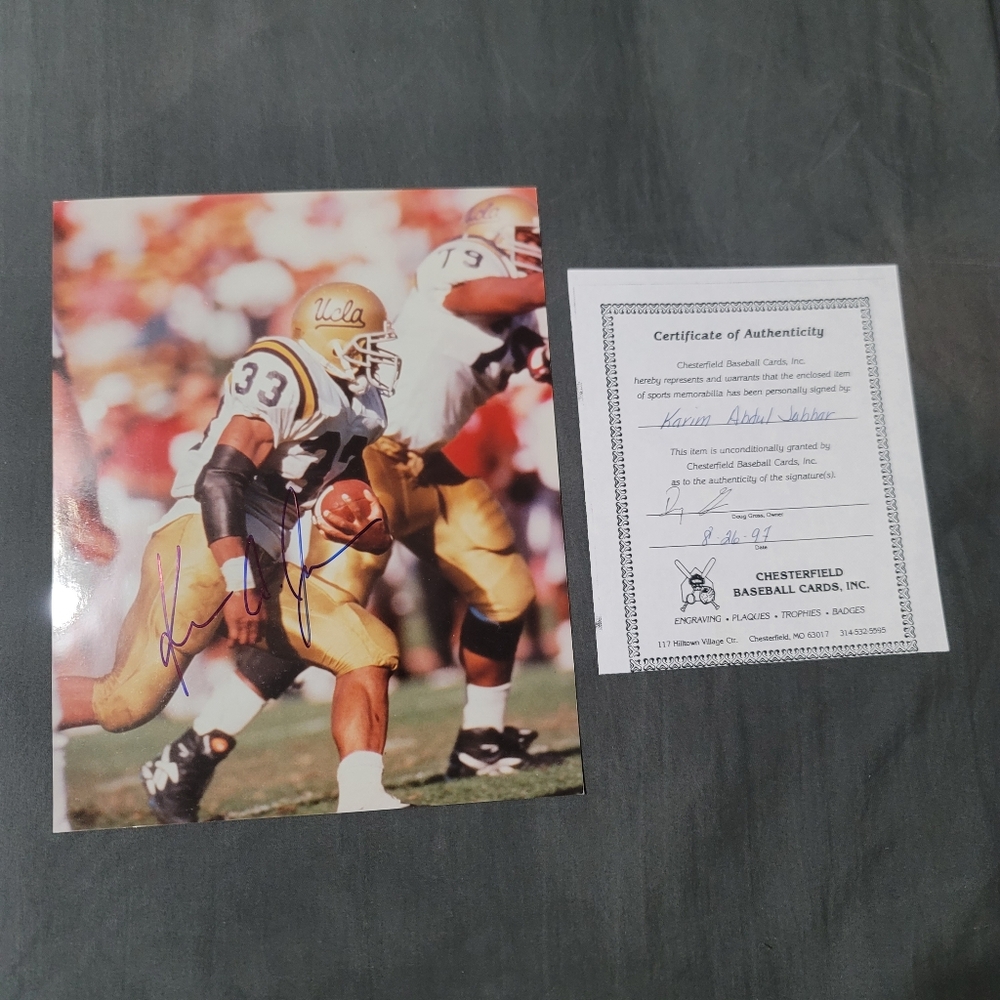 Vtg Karim Abdual Jabbar UCLA Bruins Autographed Signed Photo